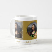 Mona Lisa, Leonardo da Vinci, Canvas Koffiemok (Voorkant links)