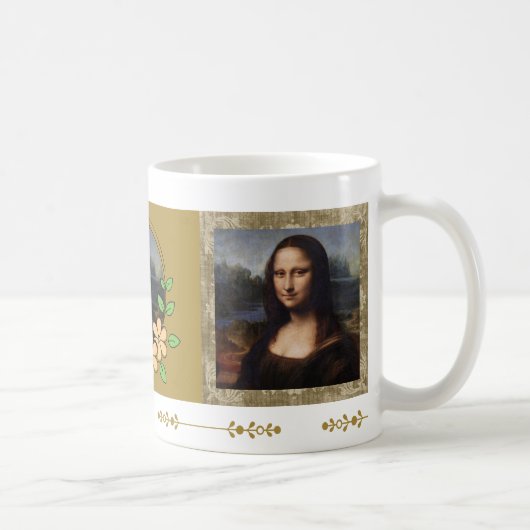 Mona Lisa, Leonardo da Vinci, Canvas Koffiemok (Rechts)