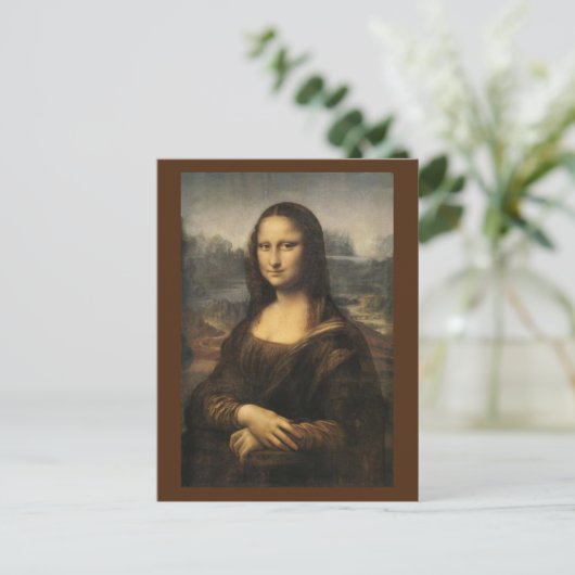 Mona Lisa - Leonardo Da Vinci Feestdagenkaart (Staand voorkant)