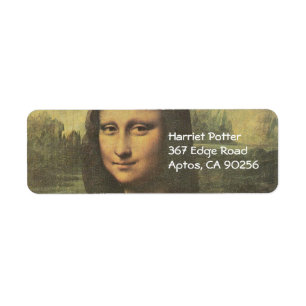 Mona Lisa Leonardo da Vinci Fine Art Etiket