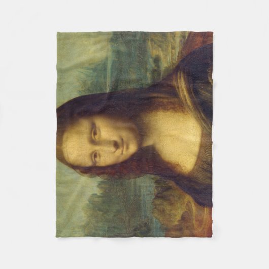 Mona Lisa, Leonardo da Vinci Fleece Deken (Voorkant)