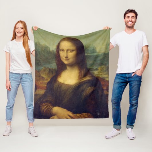 Mona Lisa, Leonardo da Vinci Fleece Deken (In situ)