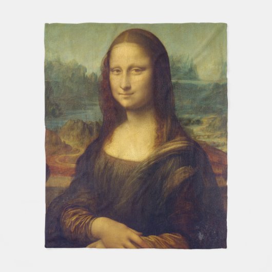 Mona Lisa, Leonardo da Vinci Fleece Deken (Voorkant)