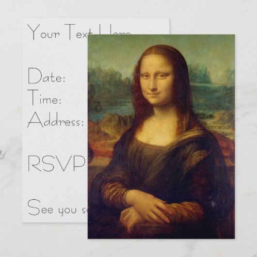 Mona Lisa - Leonardo da Vinci Kaart (Voorkant / Achterkant)