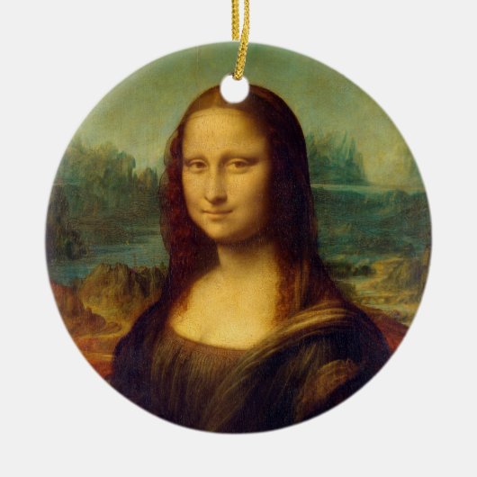 Mona Lisa - Leonardo da Vinci Keramisch Ornament (Voorkant)