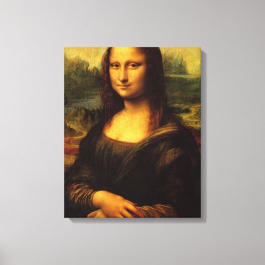 Mona Lisa, Leonardo Da Vinci, klassiek schilderij Canvas Afdruk (Voorkant)