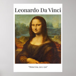 mona lisa, leonardo da vinci, klassieke kunst, ren poster
