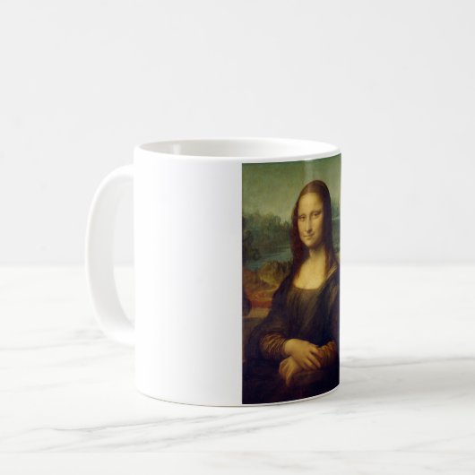Mona Lisa, Leonardo da Vinci Koffiemok (Voorkant links)