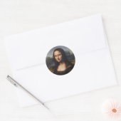 Mona Lisa & Leonardo da Vinci /oude Italië Ronde Sticker (Envelop)