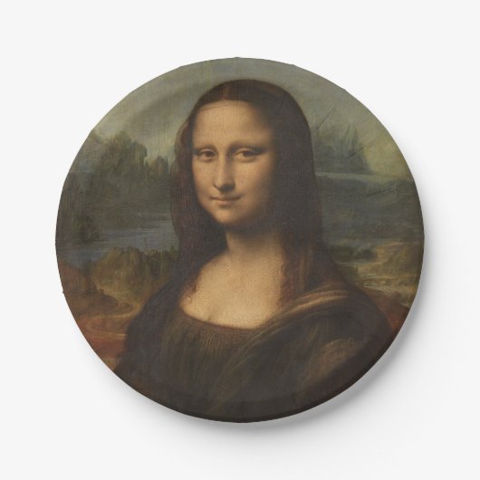 Mona Lisa Leonardo Da Vinci Papieren Bordje (Voorkant)