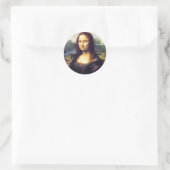 Mona Lisa, Leonardo da Vinci Ronde Sticker (Tas)