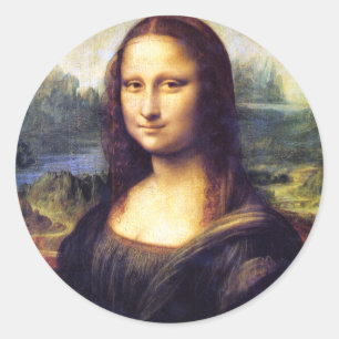 Mona Lisa, Leonardo da Vinci Ronde Sticker