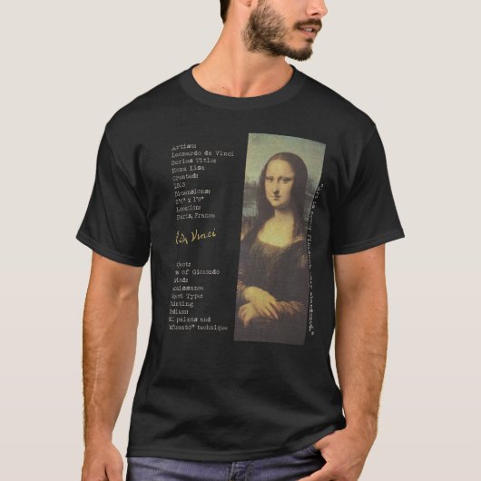 Mona Lisa Leonardo Da Vinci T-shirt (Voorkant)