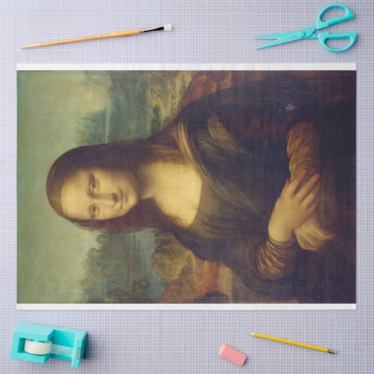 Mona Lisa, Leonardo da Vinci Tissuepapier (Craft)