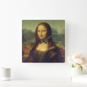 Mona Lisa - Leonardo da Vinci Vierkante Klok (Huis)
