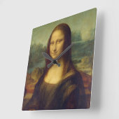 Mona Lisa - Leonardo da Vinci Vierkante Klok (Hoek)