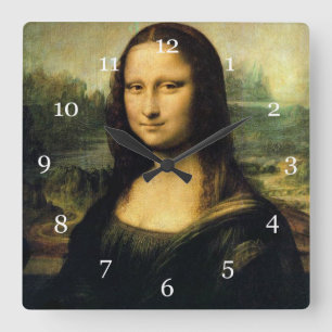 Mona Lisa, Leonardo Da Vinci Vierkante Klok