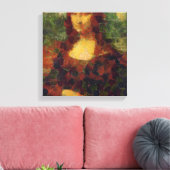 Mona Lisa Lettuce Fine Art Vegan Spoof Canvas Afdruk (Insitu (Woonkamer))