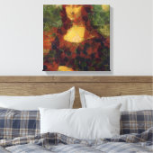 Mona Lisa Lettuce Fine Art Vegan Spoof Canvas Afdruk (Insitu (Slaapkamer))