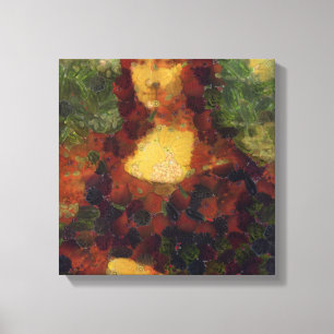 Mona Lisa Lettuce Fine Art Vegan Spoof Canvas Afdruk