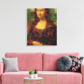 Mona Lisa Lettuce Fine Art Vegan Spoof Canvas Afdruk (Insitu (Woonkamer))
