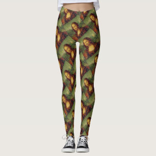 Mona Lisa Lettuce Fine Art Vegan Spoof Leggings