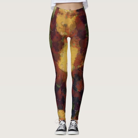 Mona Lisa Lettuce Fine Art Vegan Spoof Leggings (Voorkant)