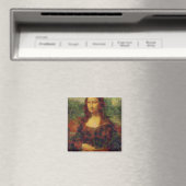 Mona Lisa Lettuce Fine Art Vegan Spoof Magneet (Insitu (Vaatwasser))