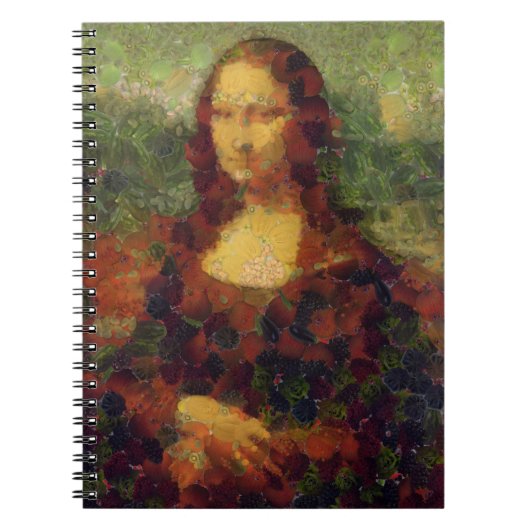 Mona Lisa Lettuce Fine Art Vegan Spoof Notitieboek (Voorkant)