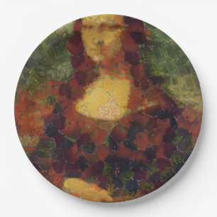 Mona Lisa Lettuce Fine Art Vegan Spoof Papieren Bordje