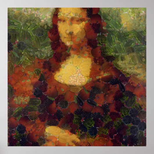 Mona Lisa Lettuce Fine Art Vegan Spoof Poster (Voorkant)