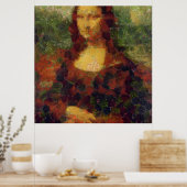 Mona Lisa Lettuce Fine Art Vegan Spoof Poster (Keuken)
