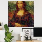 Mona Lisa Lettuce Fine Art Vegan Spoof Poster (Thuiskantoor)