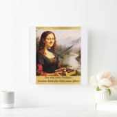 Mona Lisa liebt Pralinen Vierkante Klok (Huis)