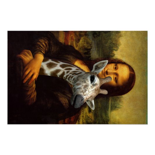 Mona Lisa Loves Giraffes Perfect Poster (Voorkant)