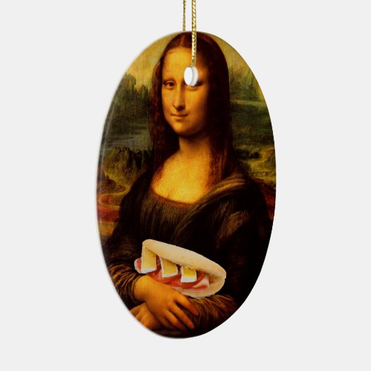 Mona Lisa Loves Paninis Keramisch Ornament (Rechts)