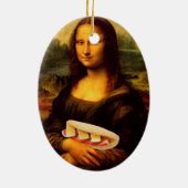 Mona Lisa Loves Paninis Keramisch Ornament (Achterkant)