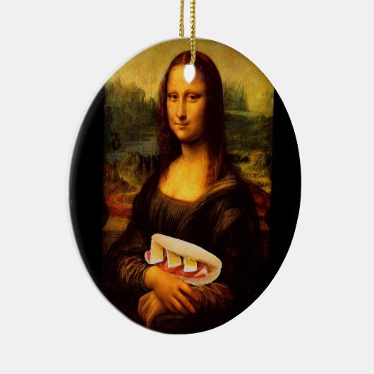 Mona Lisa Loves Paninis Keramisch Ornament (Rechts)