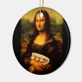 Mona Lisa Loves Paninis Keramisch Ornament (Links)