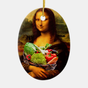 Mona Lisa Loves Vegetables Keramisch Ornament
