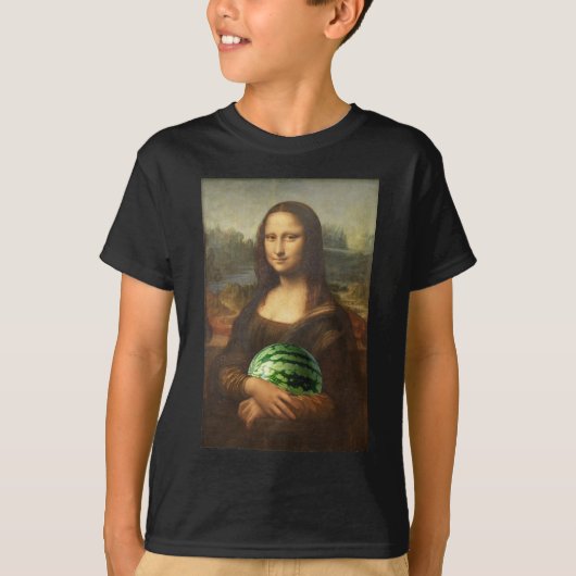 Mona Lisa Loves Watermelons T-shirt (Voorkant)