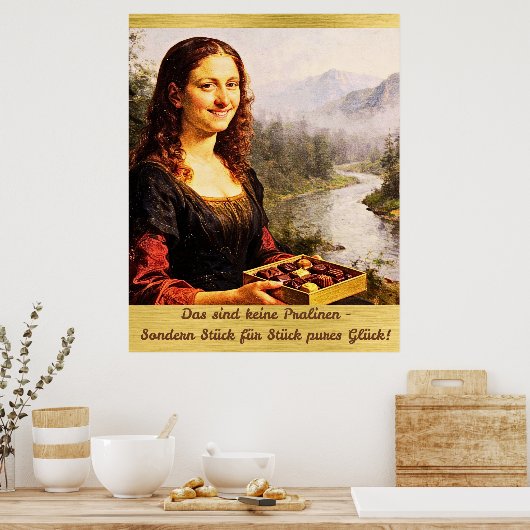 Mona Lisa mag Pralinen Poster (Keuken)