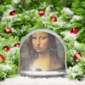 Mona Lisa making a funny face with makeup funny Sneeuwbol (Kerstmis)