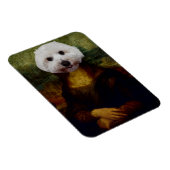 Mona Lisa Maltese hond die Flexible Magnet schilde Magneet (Rechterzijde)