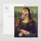 Mona Lisa Meme Grappige Hond Foto Briefkaart (Voorkant / Achterkant)
