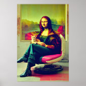 Mona Lisa Meme Pop Art  Poster (Voorkant)