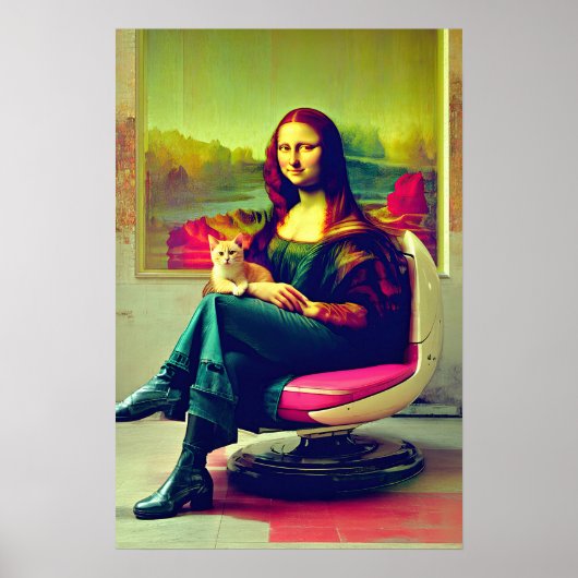 Mona Lisa Meme Pop Art  Poster (Voorkant)