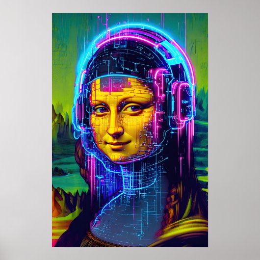 Mona Lisa Meme Pop Art  Poster (Voorkant)