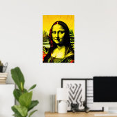 Mona Lisa Meme Pop Art Poster (Thuiskantoor)