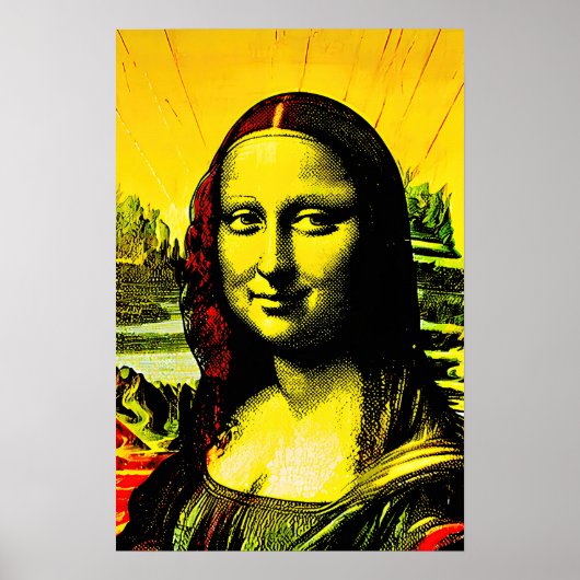 Mona Lisa Meme Pop Art Poster (Voorkant)